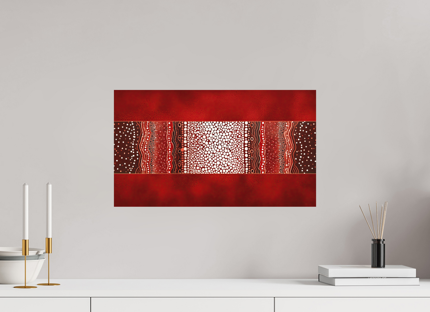 20.8 x 12″, Photo Print on Aluminum Backing Red Layers 1