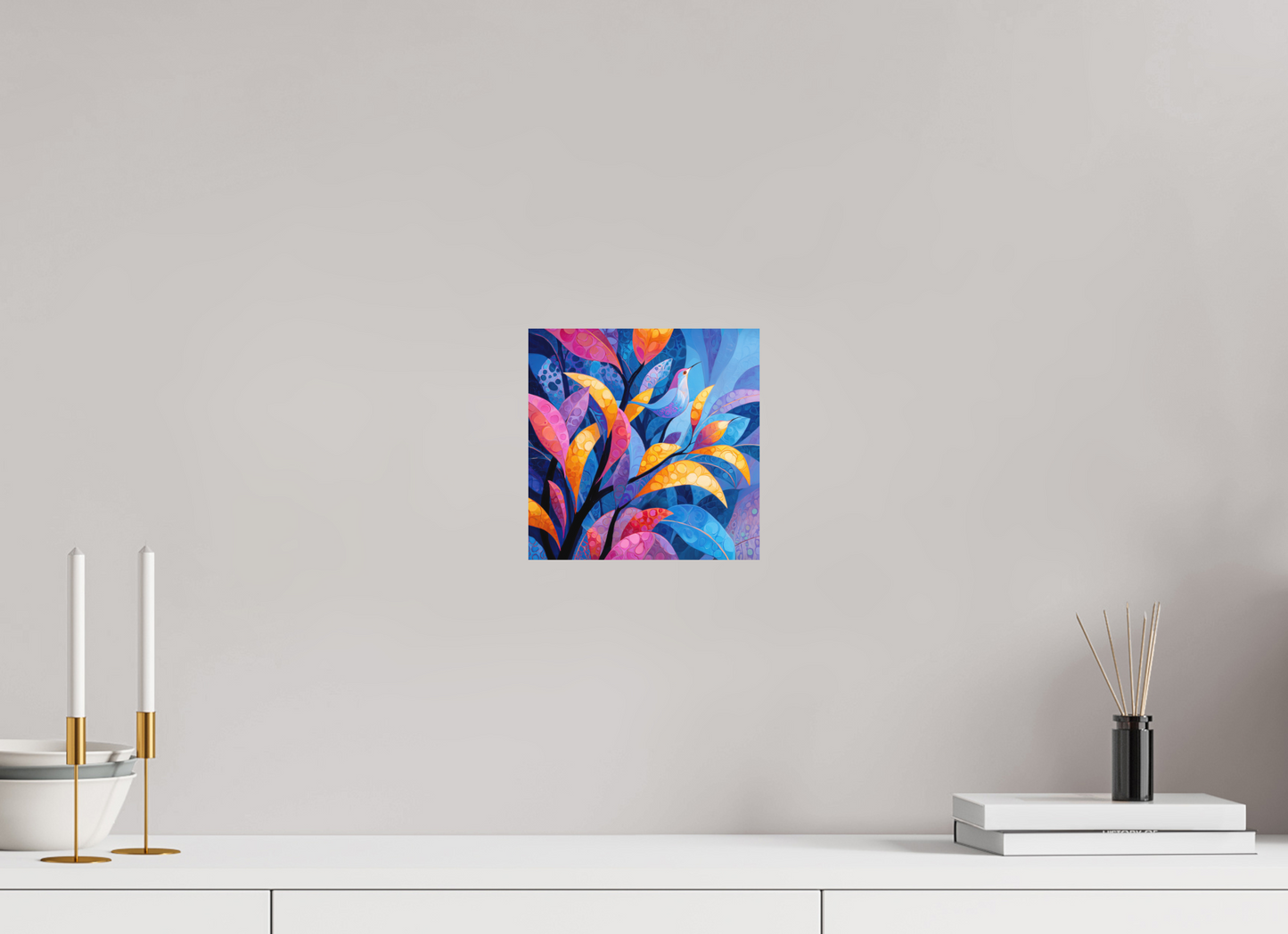 8 x 8″, Photo Print on Aluminum Backing Tropical Bird