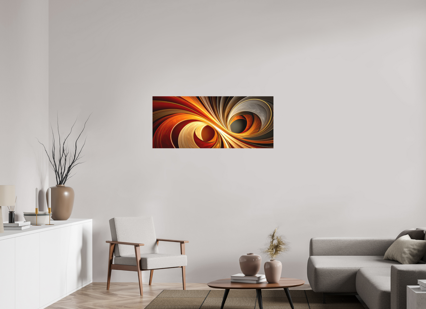 46.5 x 20″, Photo Print on Aluminum Backing Wacky Swirl