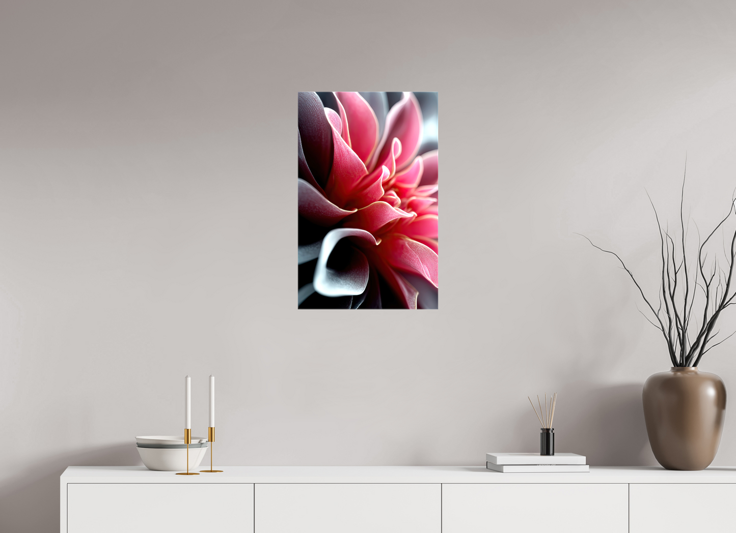 16 x 25″, Glossy Canvas Pink Flower
