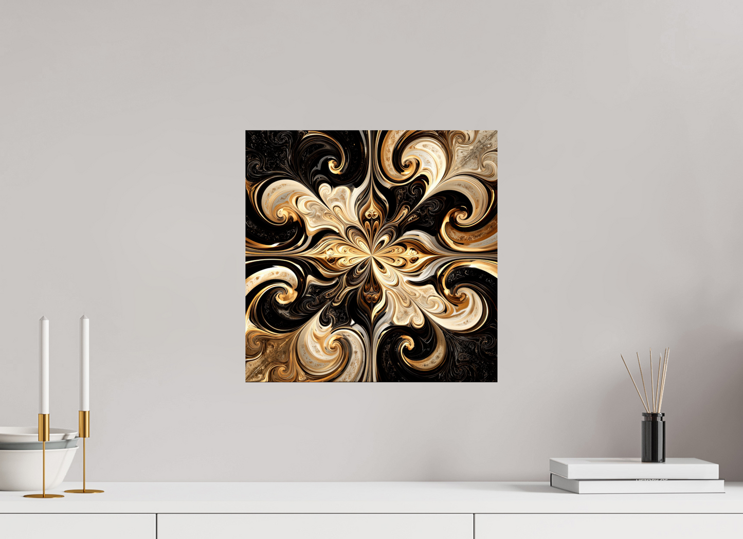 15 x 15″, Fine Art Print On Aluminum Dibond Coffee & Cream