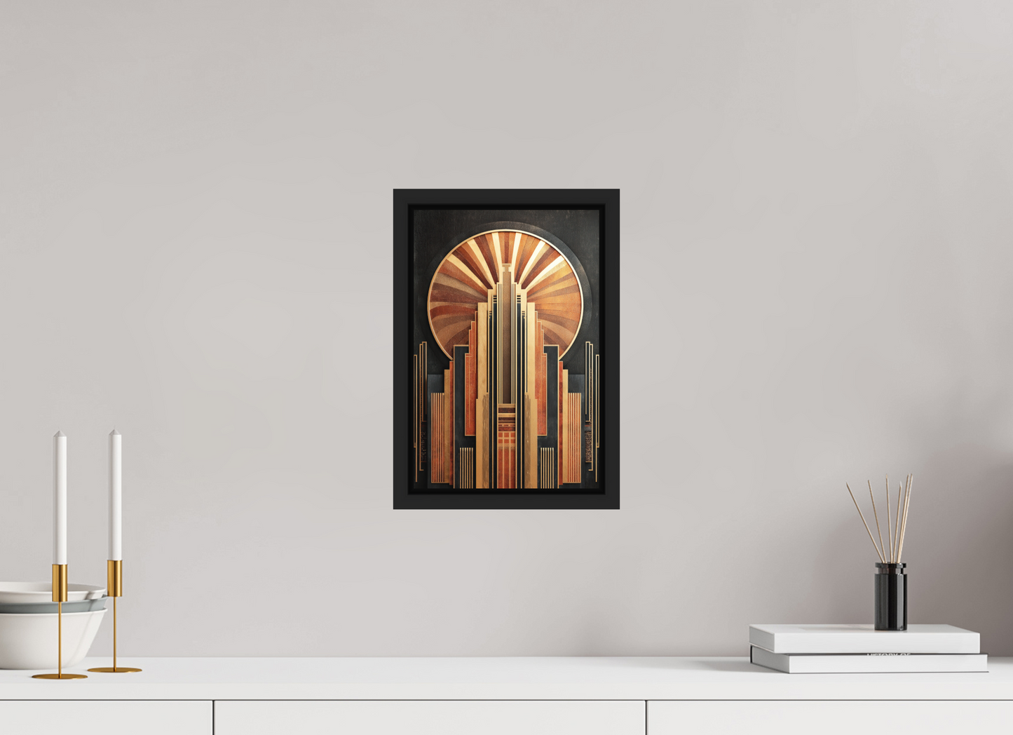 8 x 12″, Photo Print on Aluminum Backing with boarder Art Deco City 1
