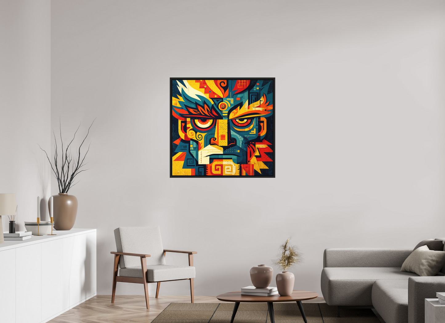 36.9 x 35″, Photo Print on Aluminum Backing with boarder Urban Tribal 3