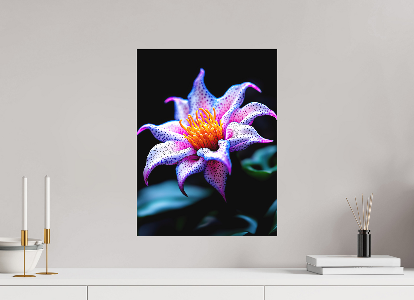 15 x 20″, Photo Print on Aluminum Backing Cotton Candy Flower