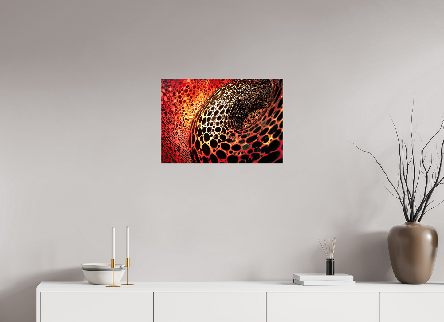 23.2 x 16″, Glossy Canvas Red Leopard