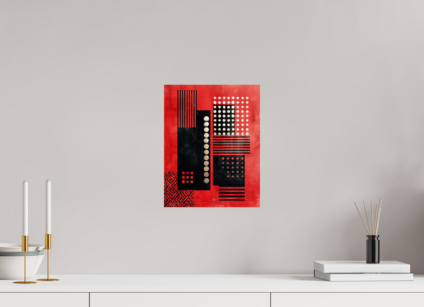 10 x 12.8″, Fine Art Print On Aluminum Dibond Abstract Barcode