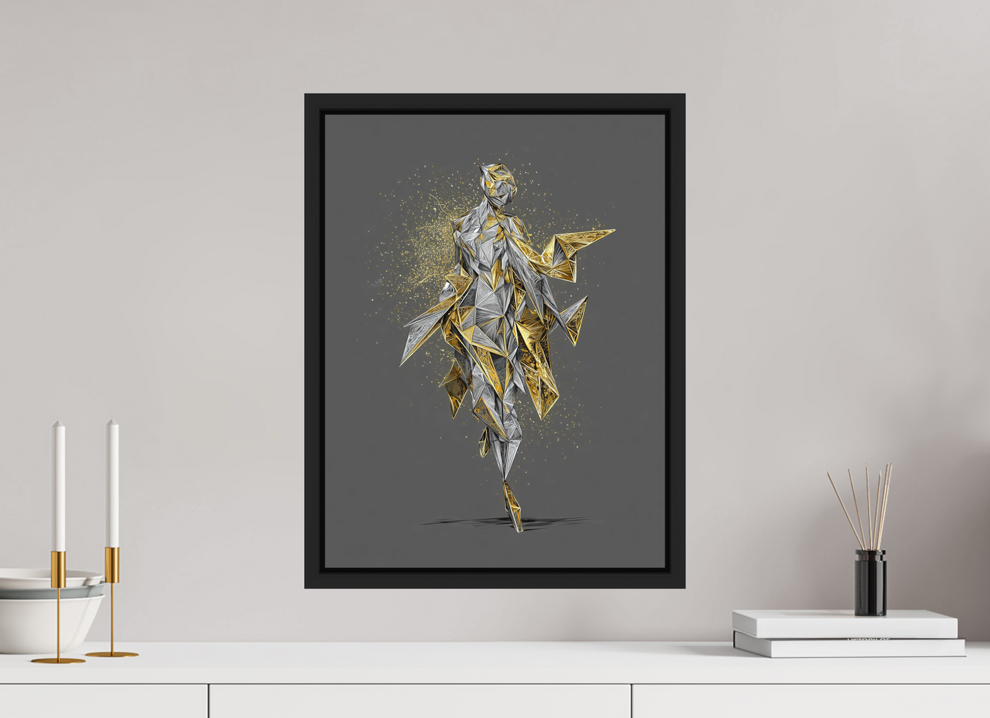 15 x 20″, Photo Print on Aluminum Backing with boarder Abstract Woman