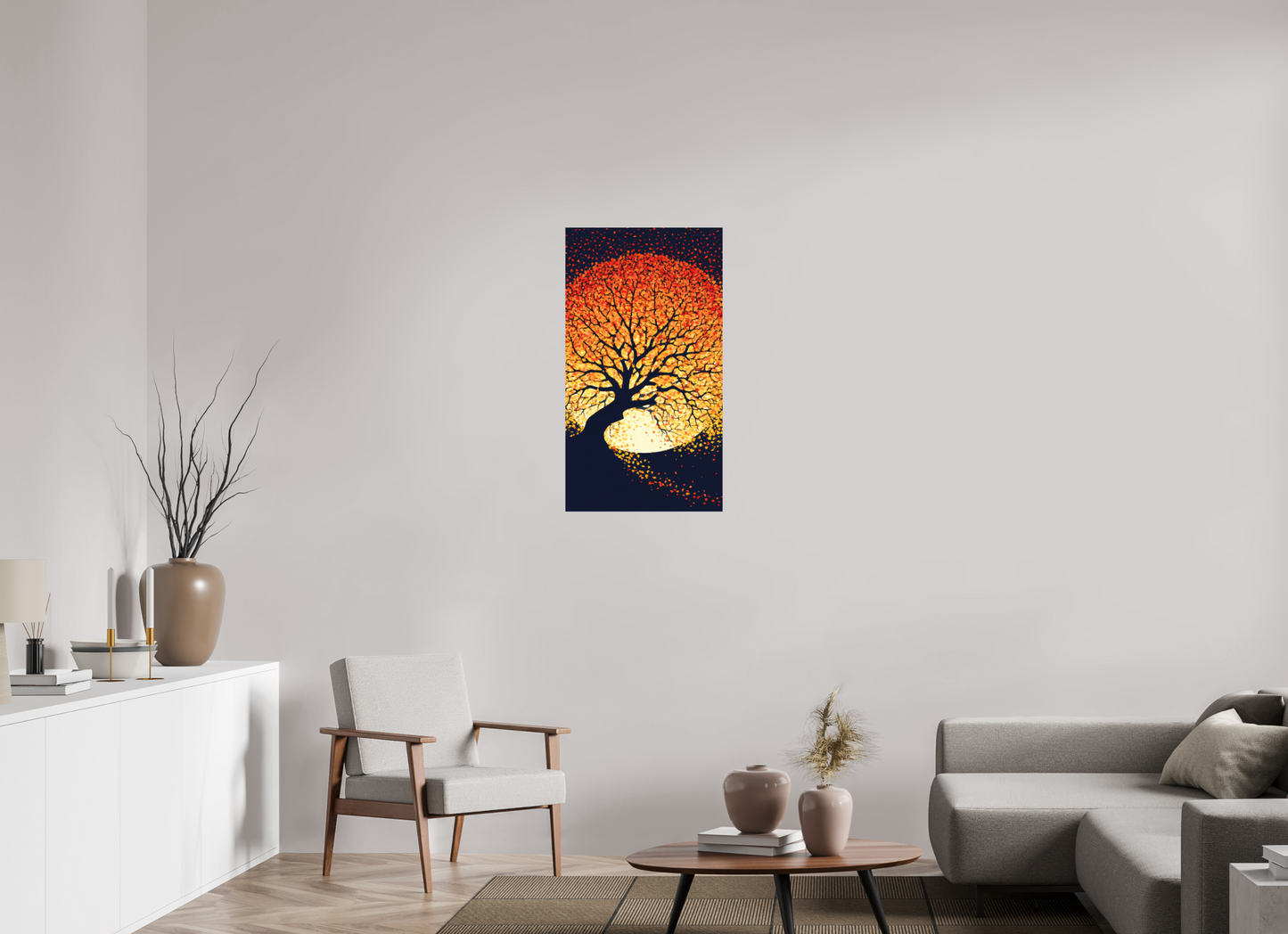 20 x 36.1″, Photo Print on Aluminum Backing Autumn Moon