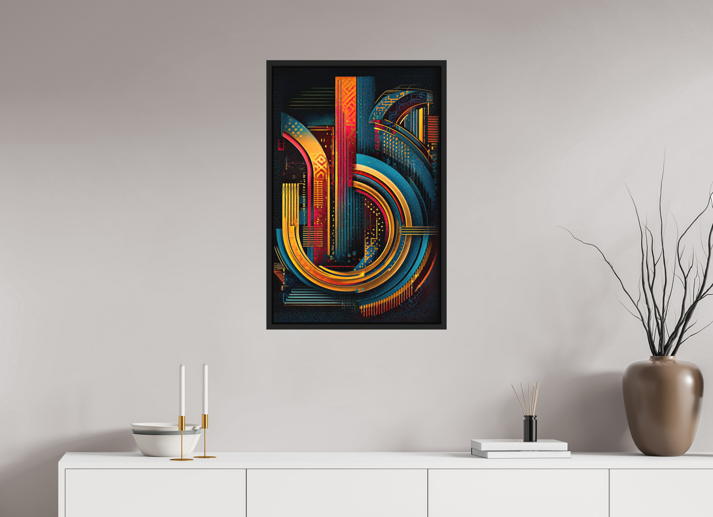 20 x 30.7″, Photo Print on Aluminum Backing with boarder Abstract Jazz