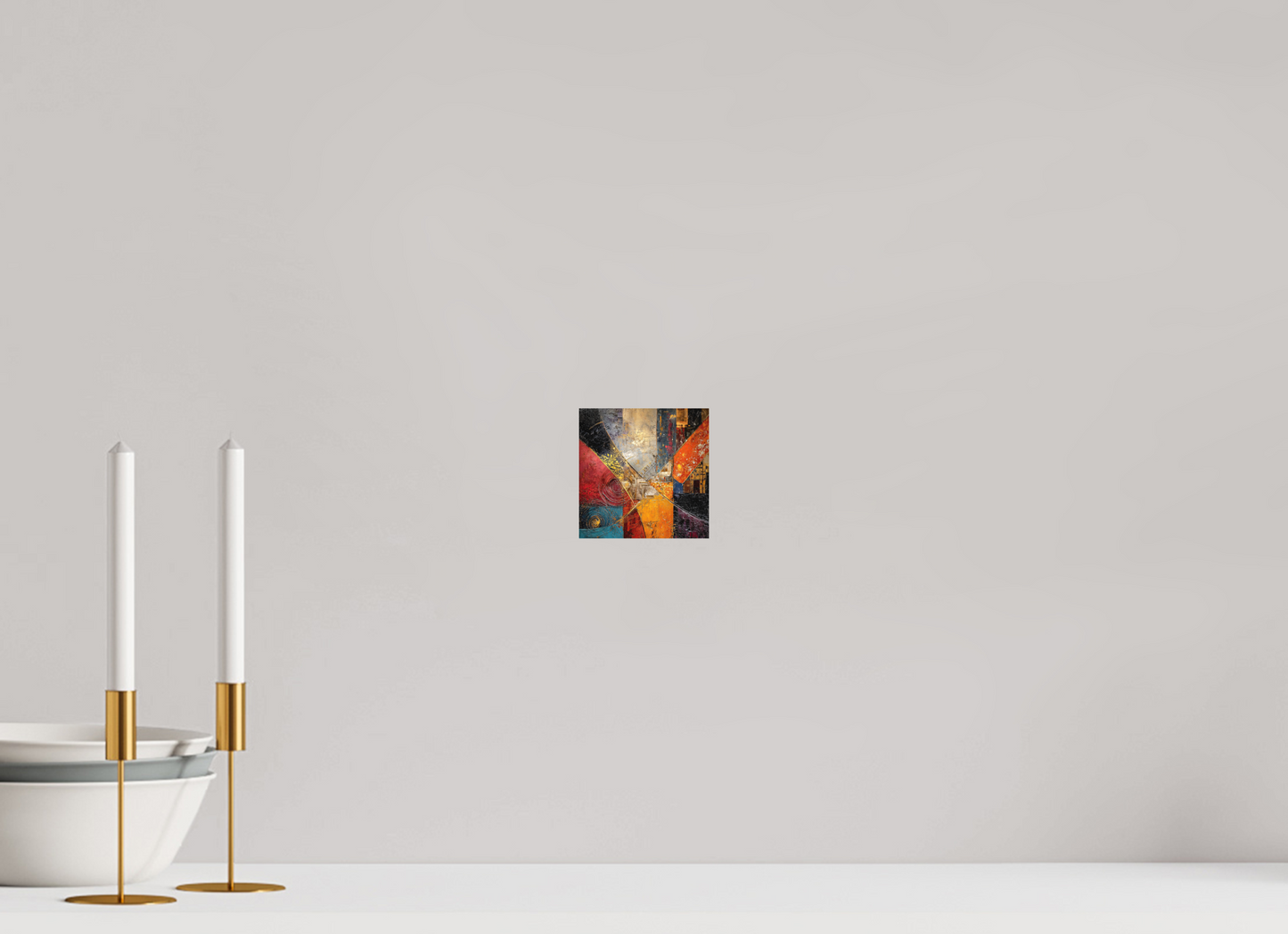 4 x 4″, Photo Print on Aluminum Backing Abstract Cracked Paint