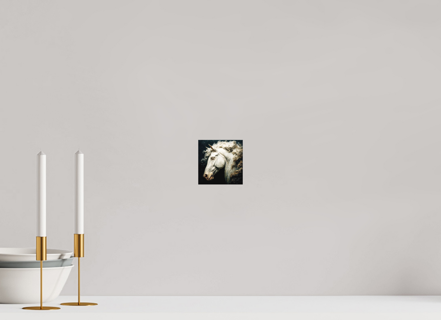 4 x 4″, Photo Print on Aluminum Backing Pale Horse