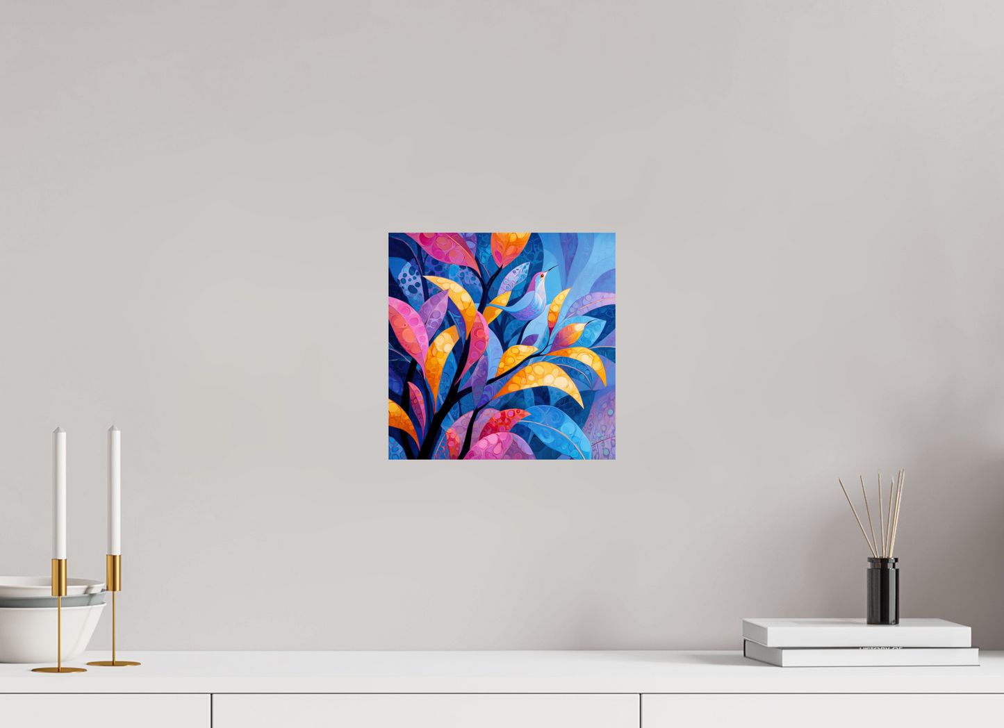10 x 10″, Fine Art Print On Aluminum Dibond Tropical Bird