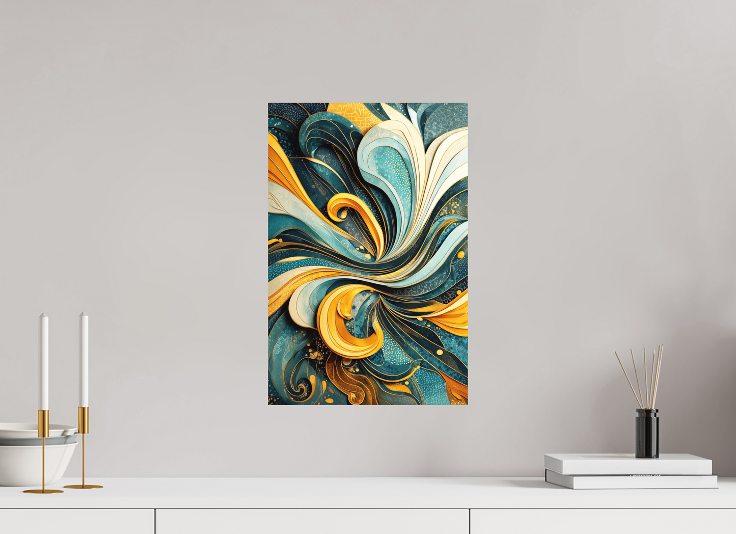 12 x 18.1″, Photo Print on Aluminum Backing Abstract Swirl