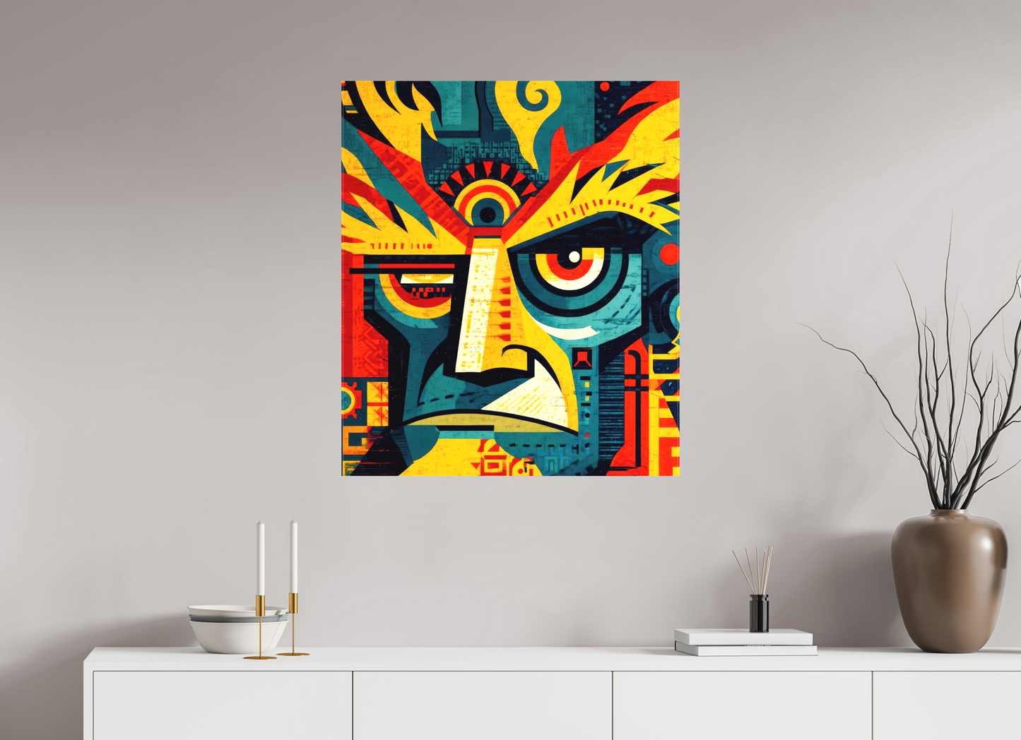 28 x 32.8″, Textile on Canvas Urban Tribal