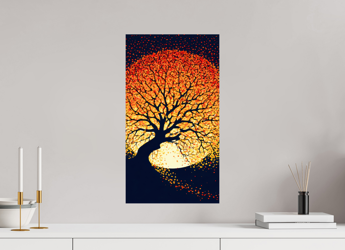 12 x 21.7″, Fine Art Print On Aluminum Dibond Autumn Moon