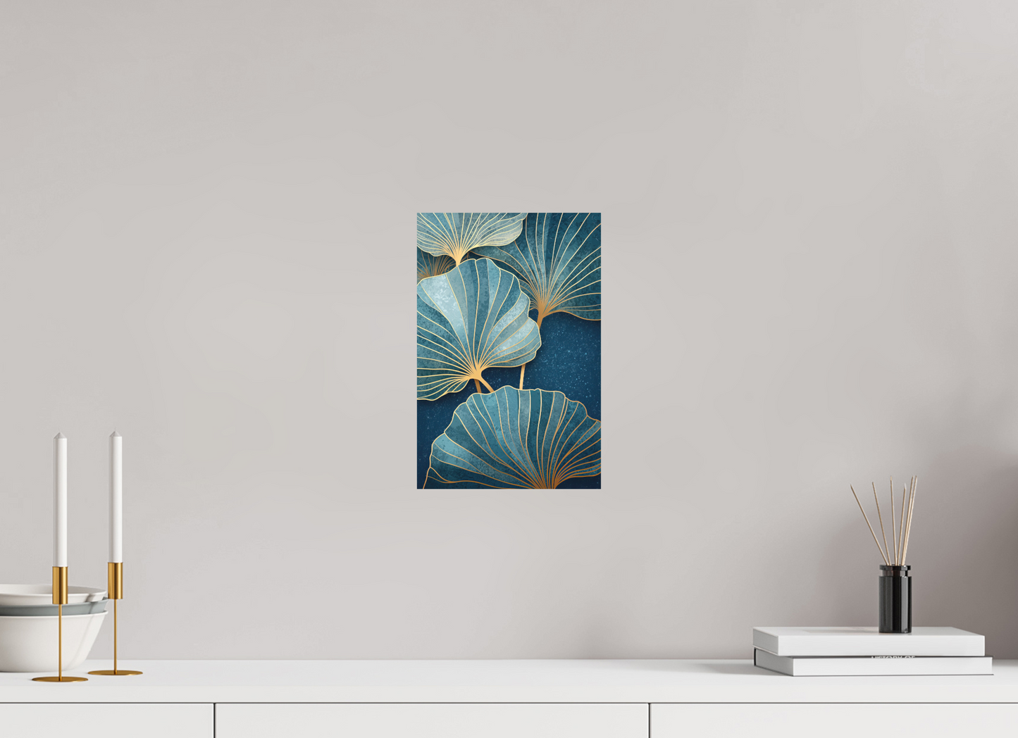 8 x 12″, Photo Print on Aluminum Backing Art Deco Flowers 2