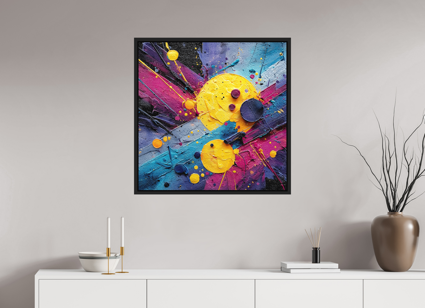 30 x 30″, Photo Print on Aluminum Backing with boarder Color Blast