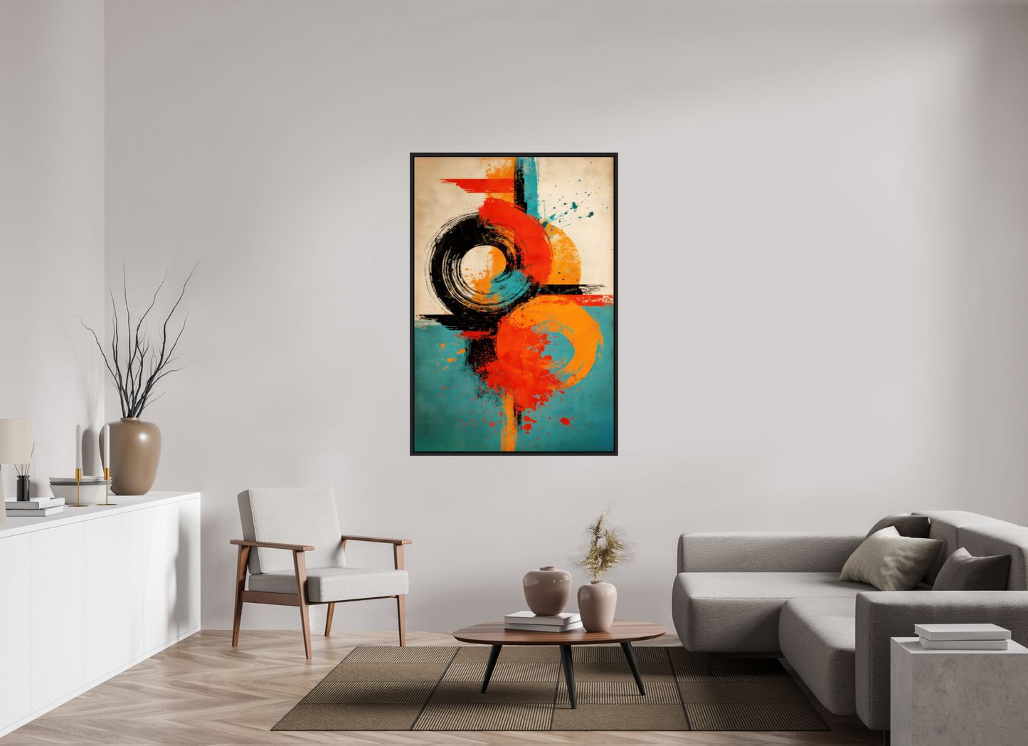 40 x 59″, Fine Art Print on Aluminum Dibond with Boarder Abstract Traffic Sign