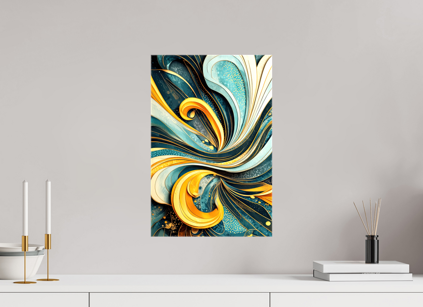 12 x 18.1″, Glossy Canvas Abstract Swirl