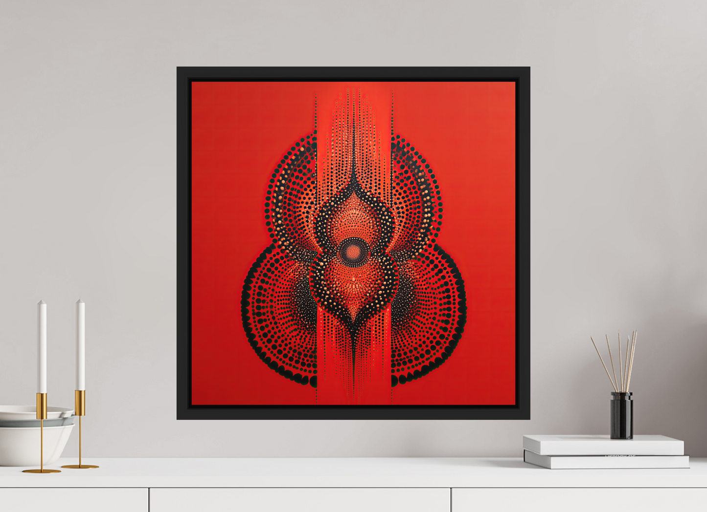 20 x 20″, Photo Print on Aluminum Backing with boarder Abstract Gourd