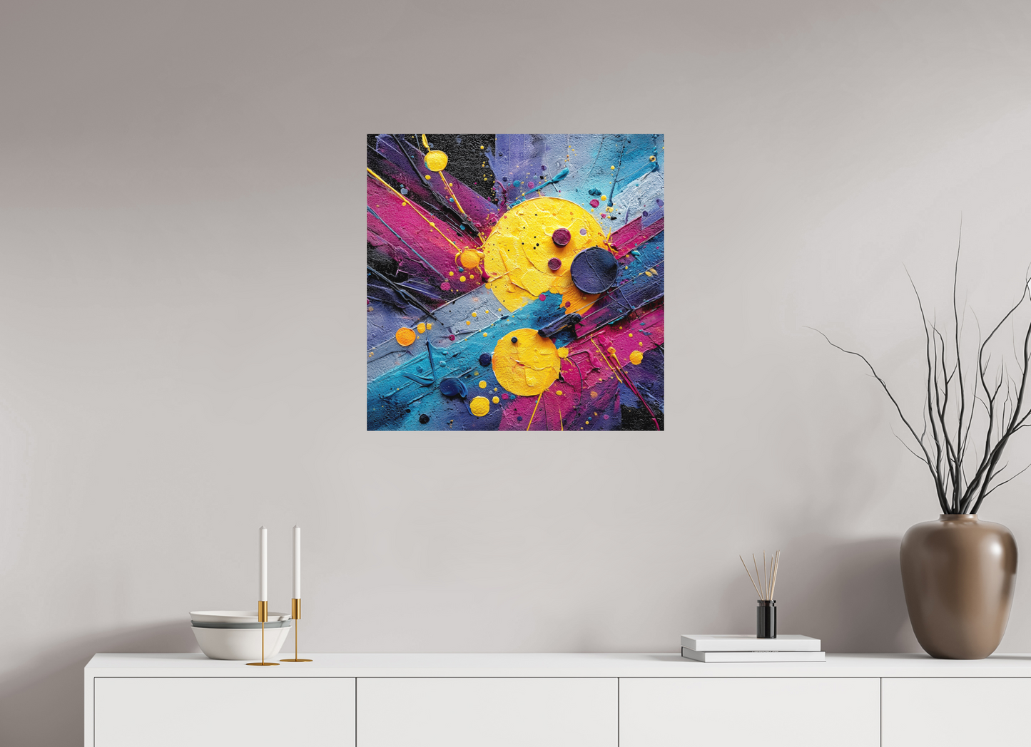 25 x 25″, Photo Print on Aluminum Backing Color Blast