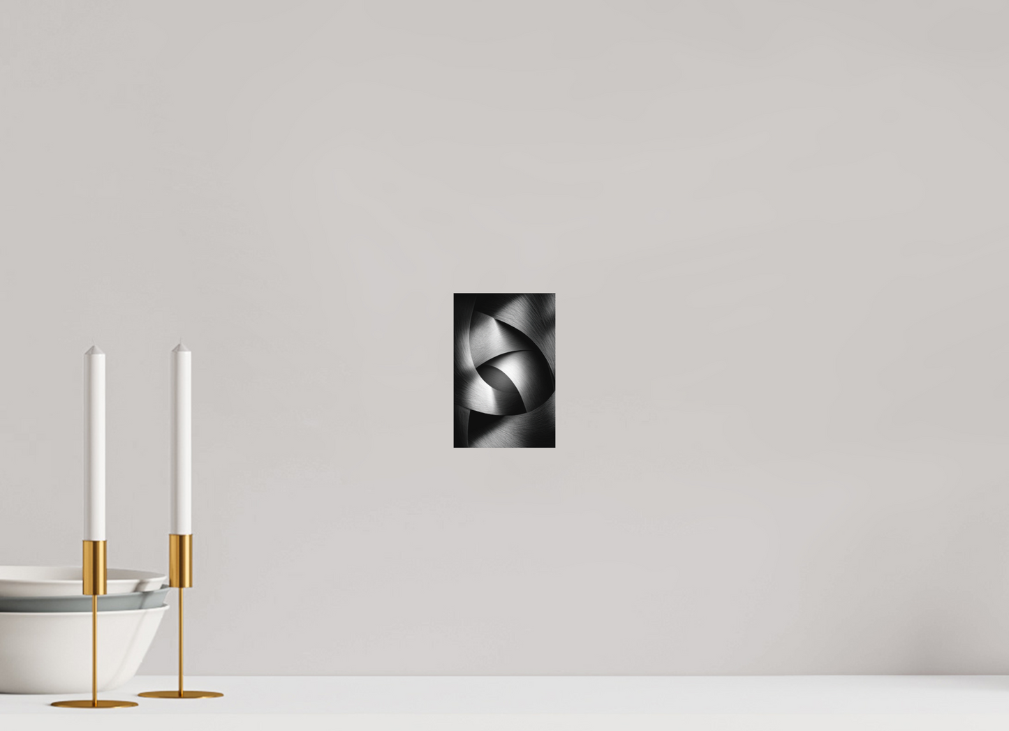 4 x 6.1″, Photo Print on Aluminum Backing Abstract B&W 4