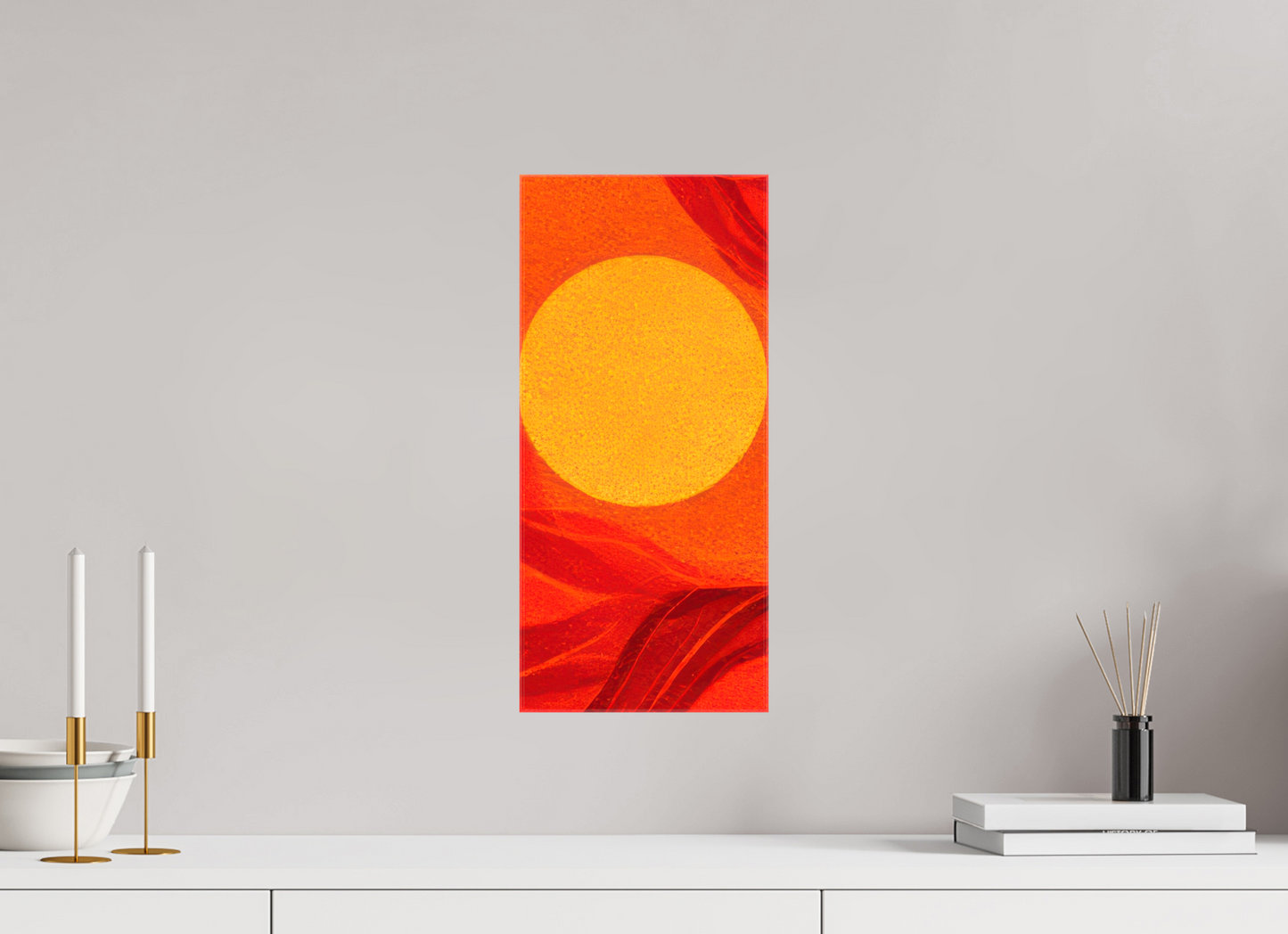 8 x 17.6″, Glossy Canvas Abstract Desert Eye