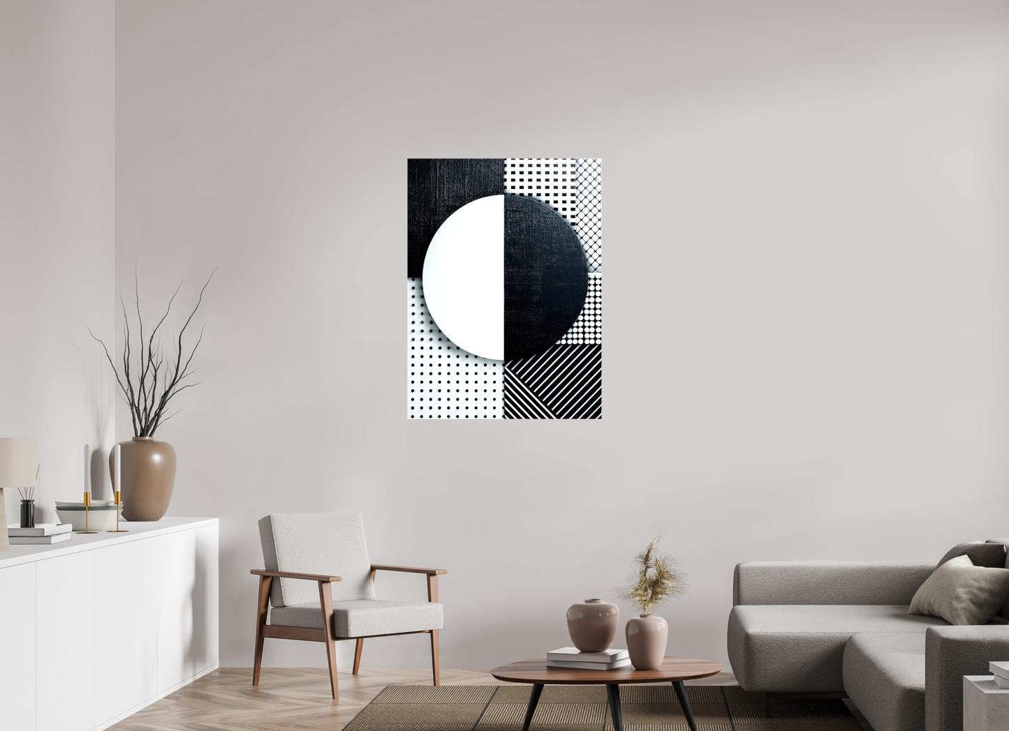 31 x 41.7″, Glossy Canvas Black & White 3