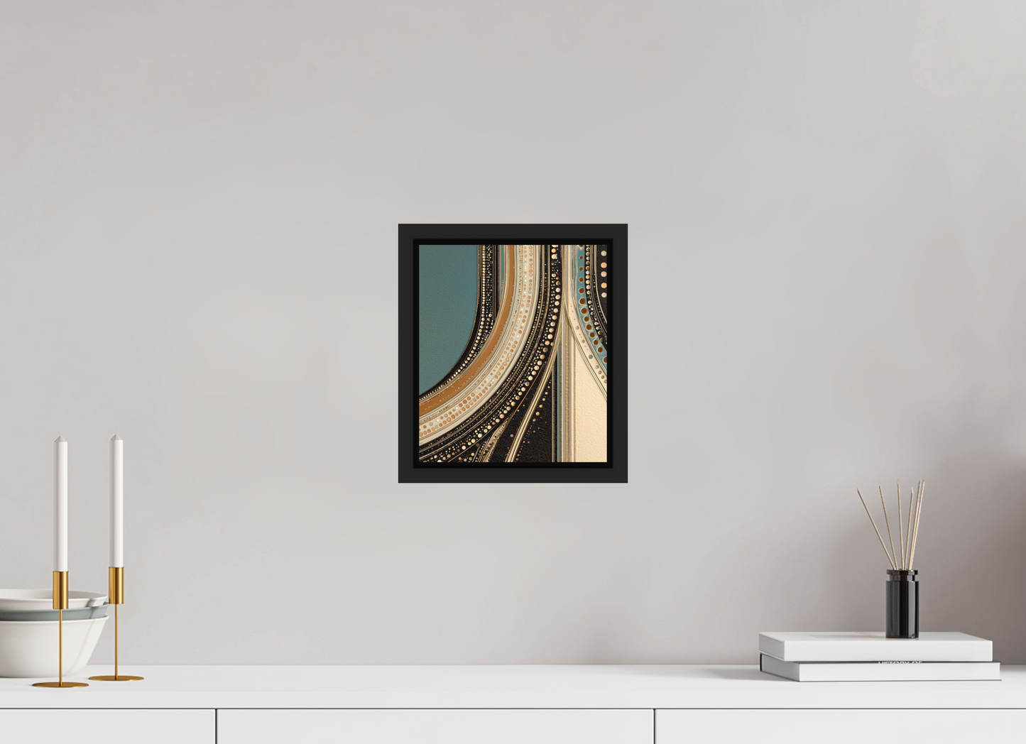 8 x 9.3″, Photo Print on Aluminum Backing with boarder Flow