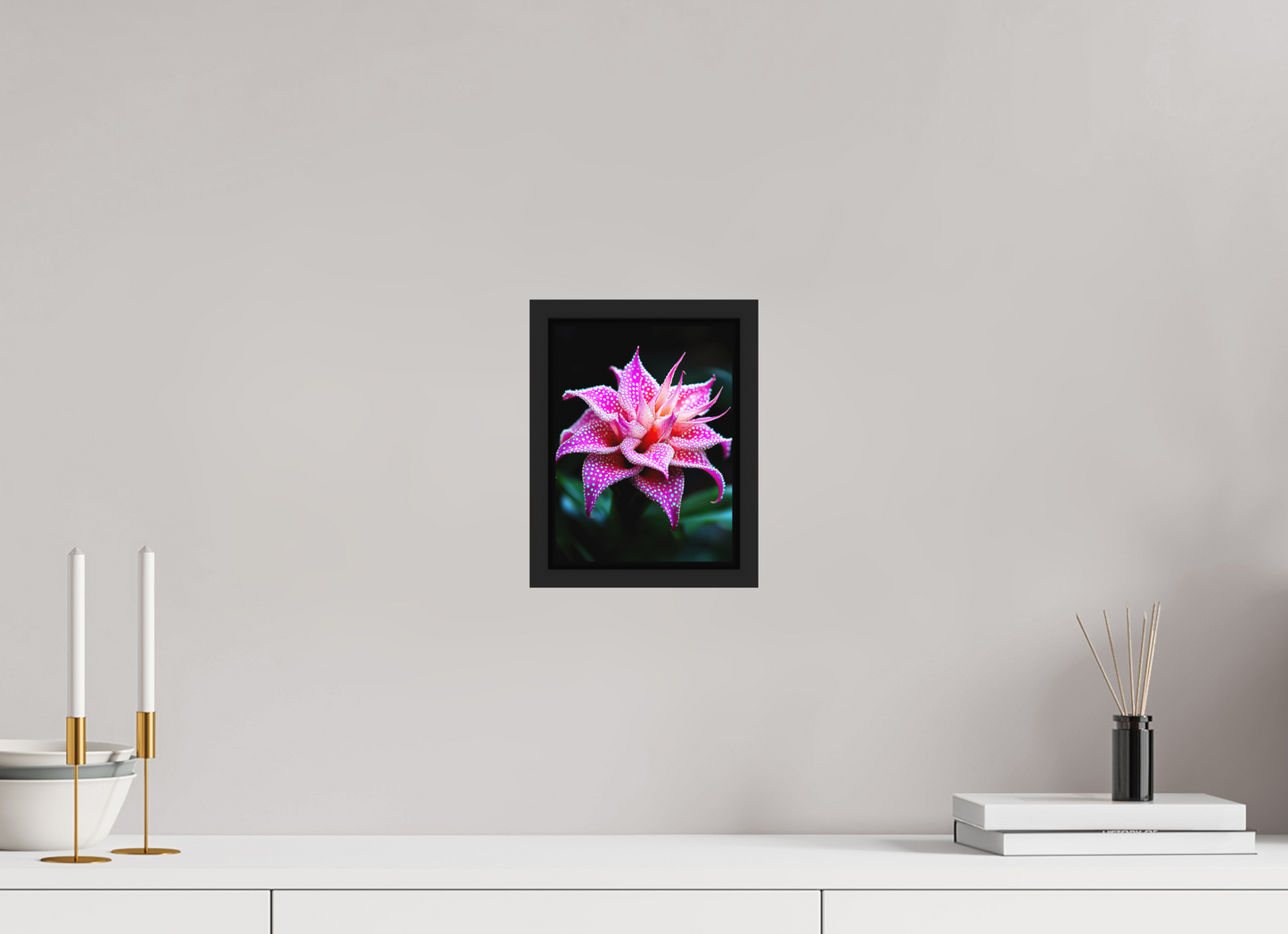 6 x 8″, Photo Print on Aluminum Backing with boarder Pink Mushroom Flower