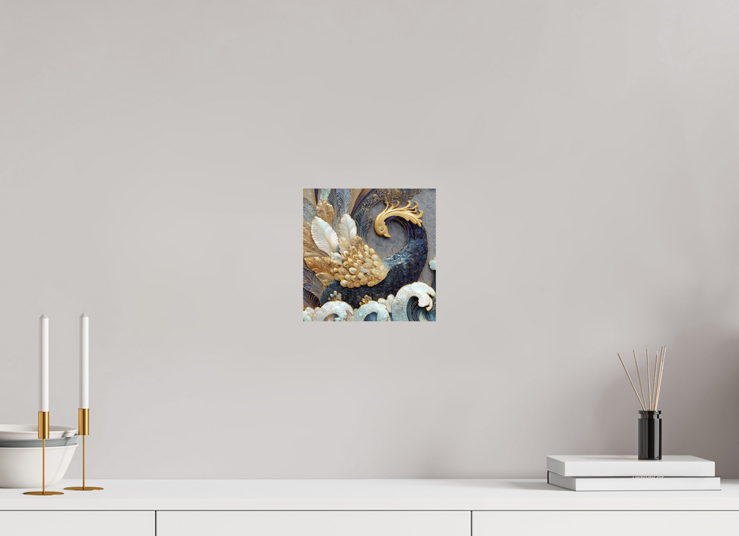 8 x 8″, Fine Art Print On Aluminum Dibond Swan 2