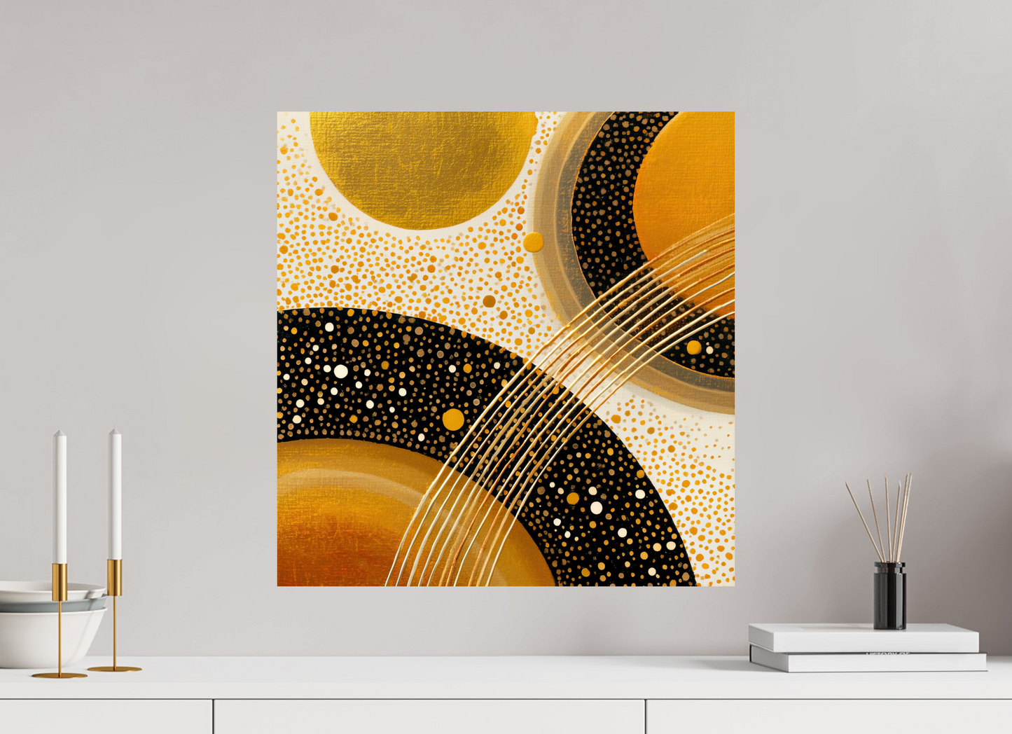 20 x 20.7″, Fine Art Print On Aluminum Dibond Gold Embryo