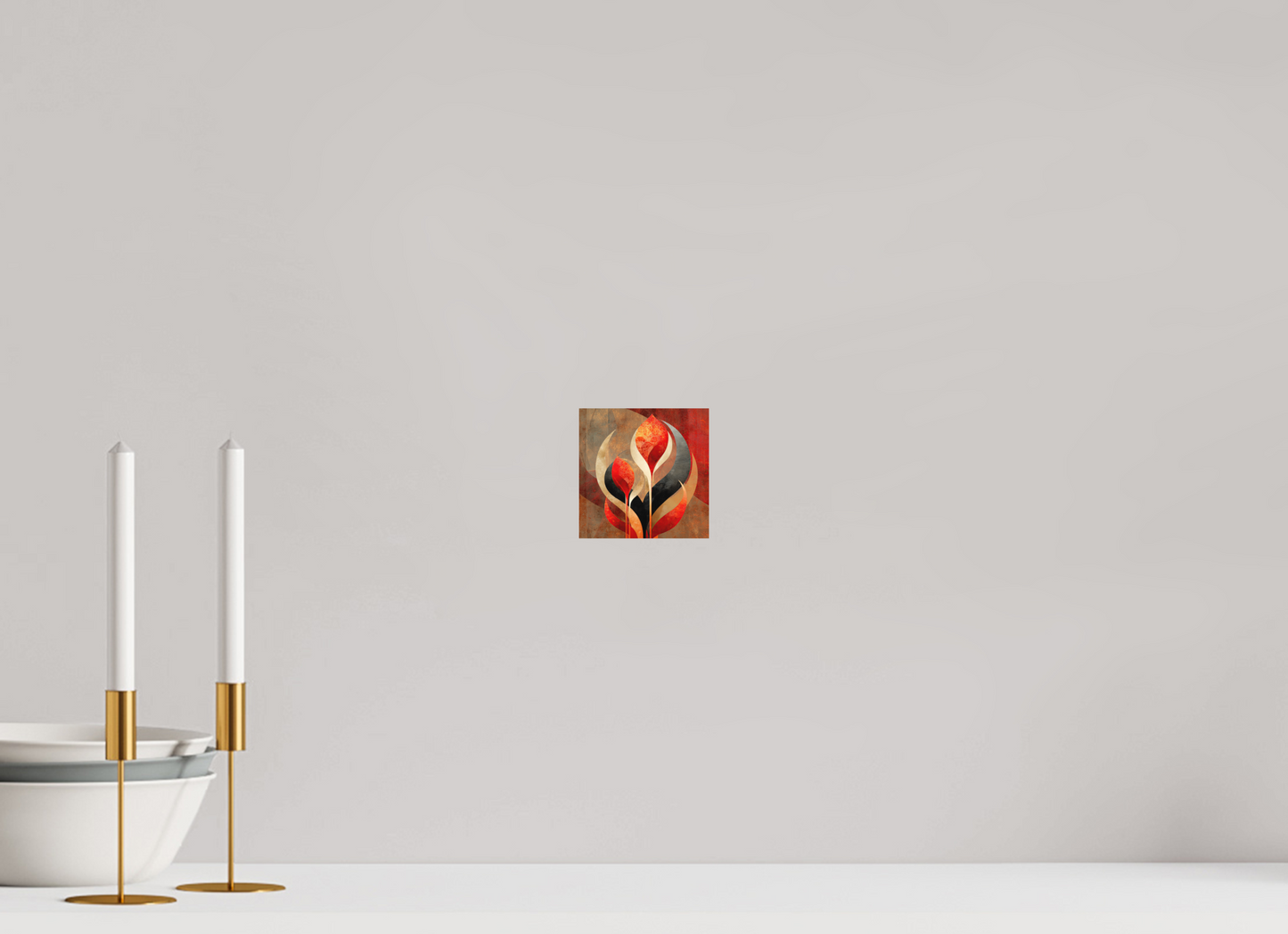 4 x 4″, Photo Print on Aluminum Backing Abstract Flowers 1