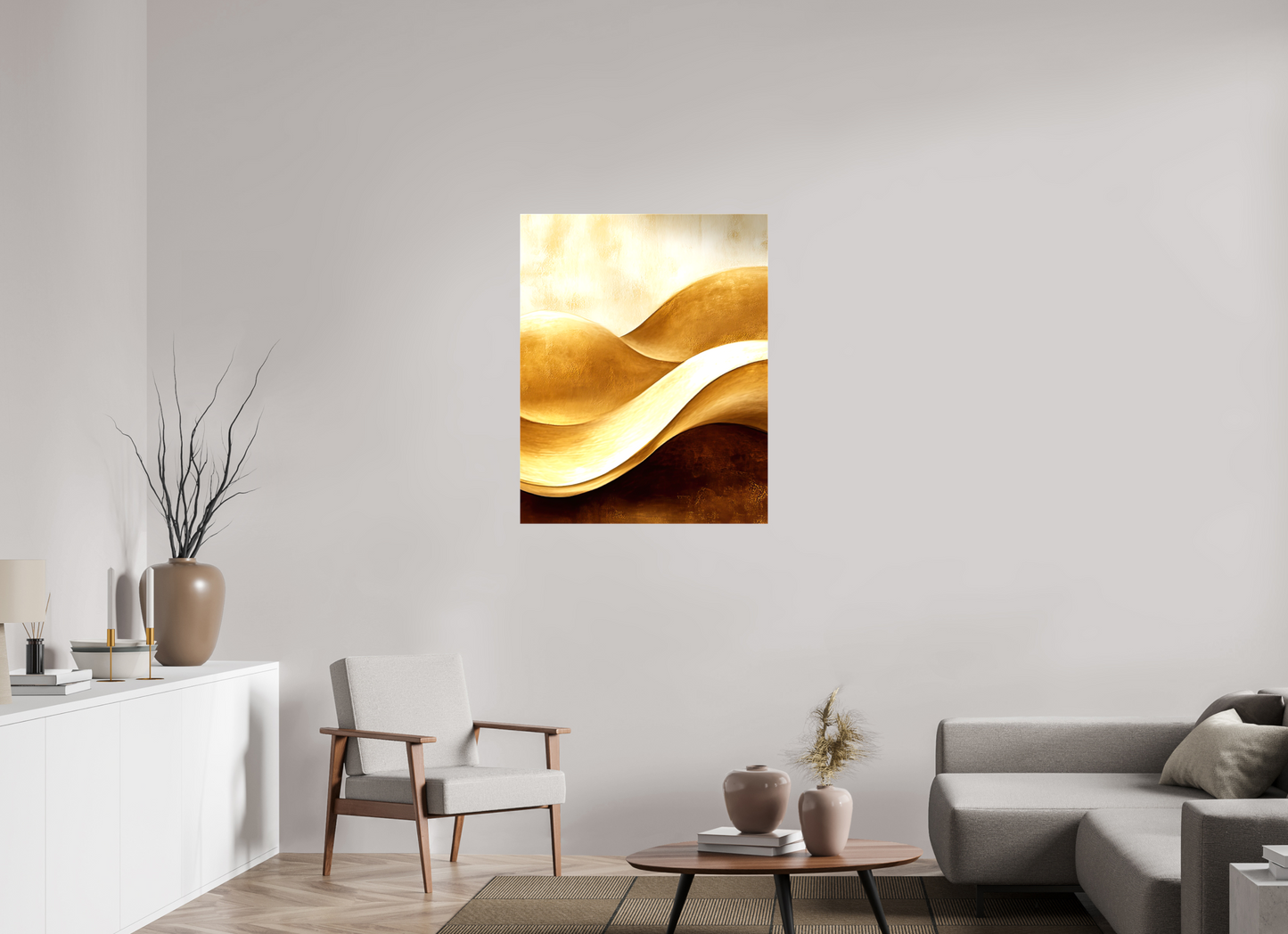31 x 38.8″, Glossy Canvas Gold Dunes