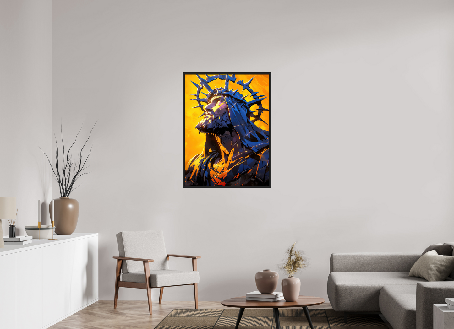 30 x 40″, Fine Art Print on Aluminum Dibond with Boarder Jesus
