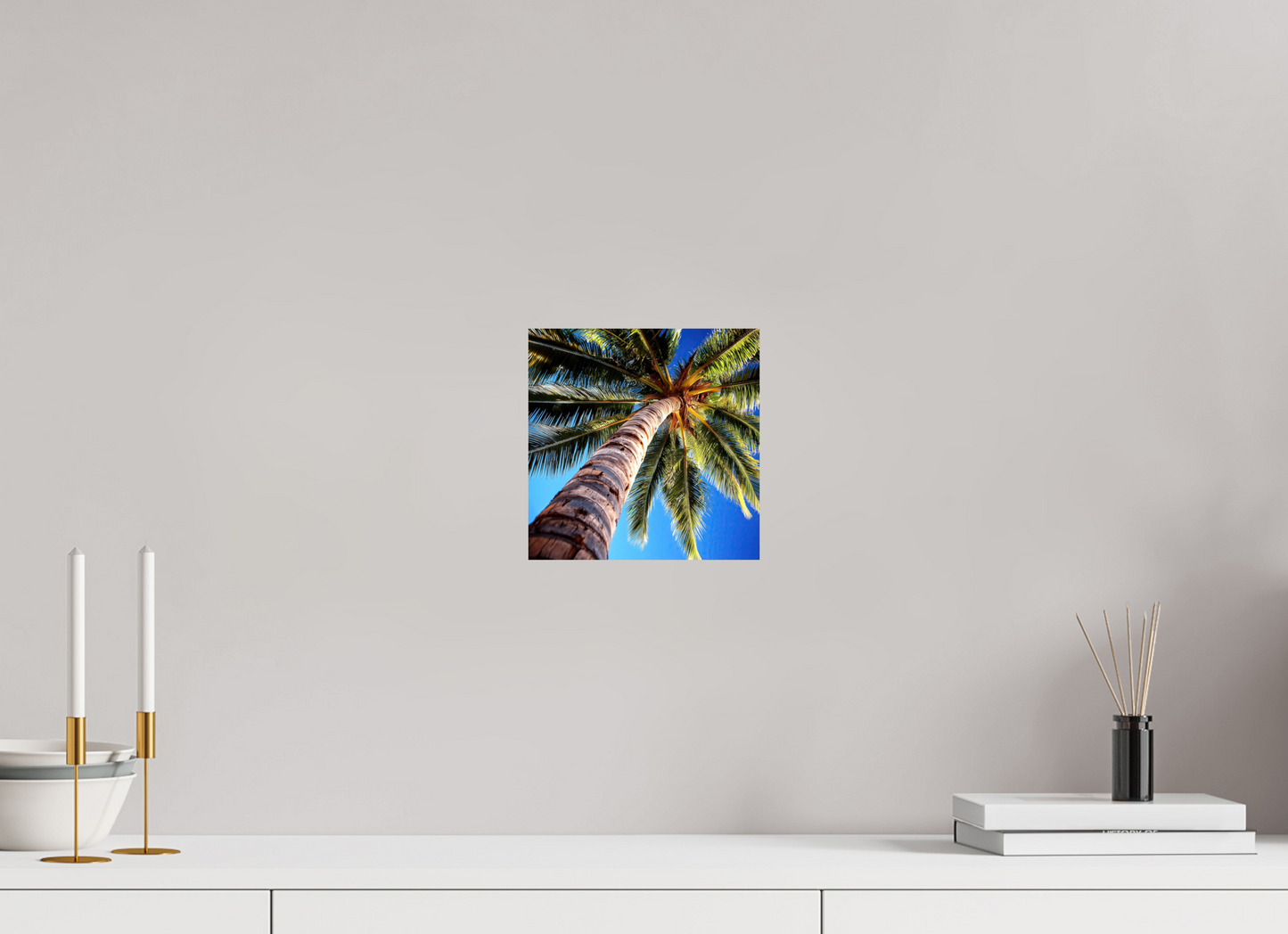 8 x 8″, Fine Art Print On Aluminum Dibond Palm Tree