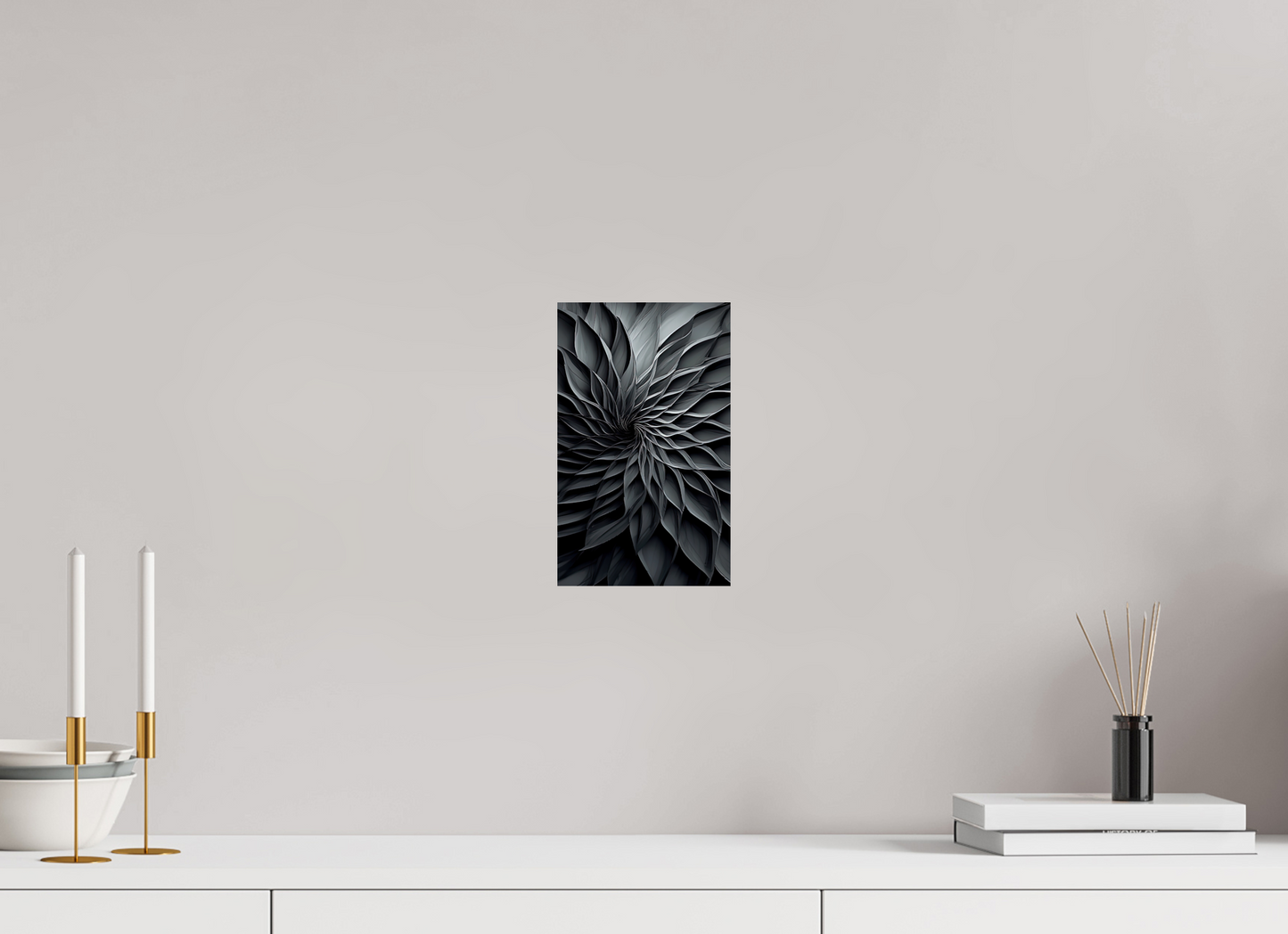 6 x 9.8″, Fine Art Print On Aluminum Dibond Dark Flower 2