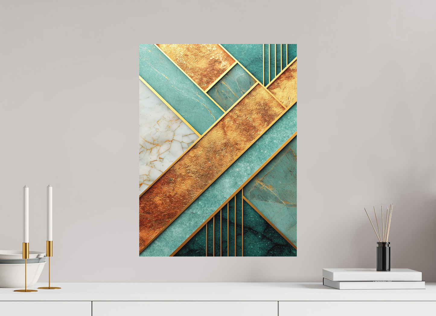 16 x 21.6″, Photo Print on Aluminum Backing Art Deco Atlantis