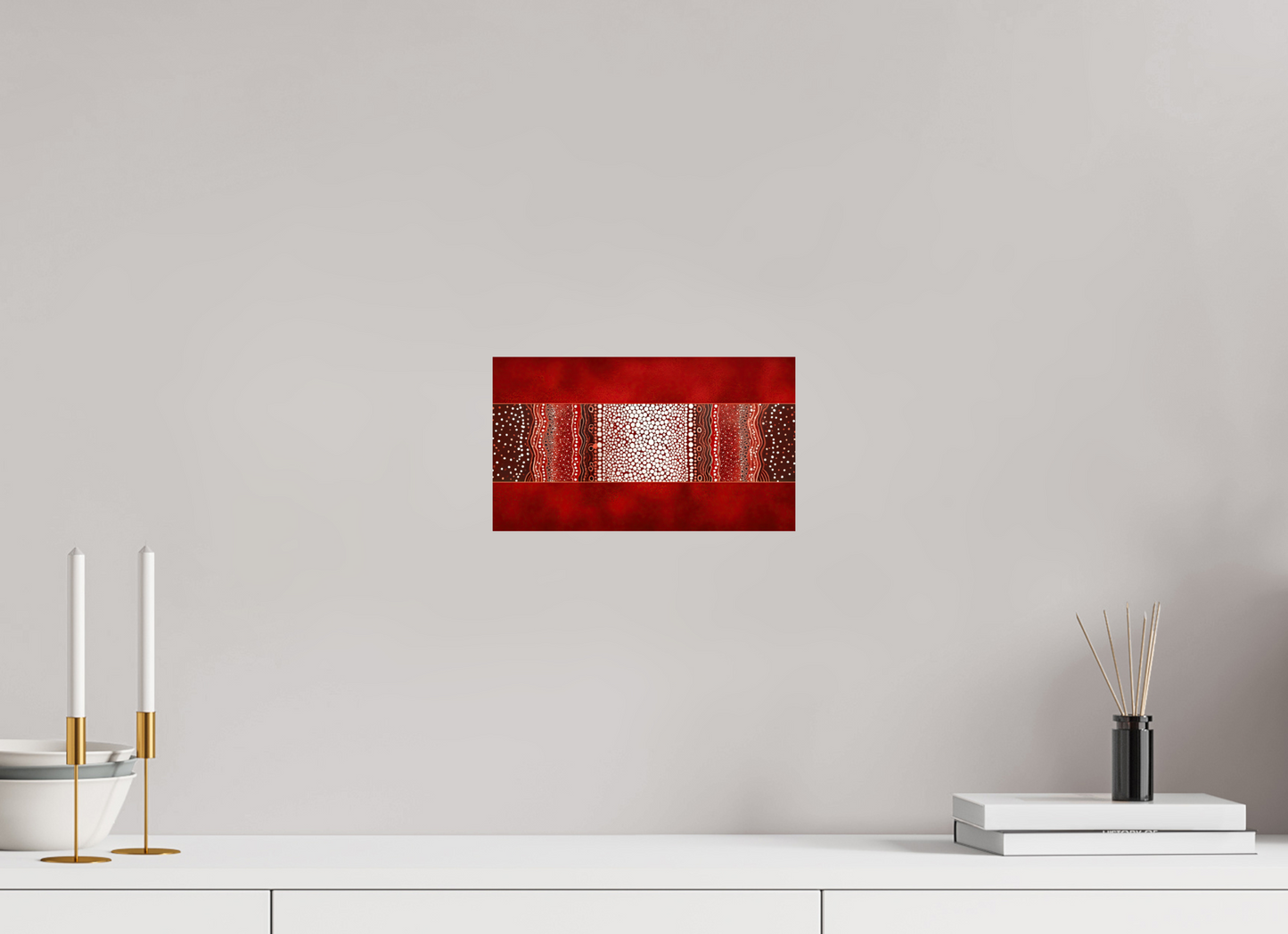 10.4 x 6″, Fine Art Print On Aluminum Dibond Red Layers 1
