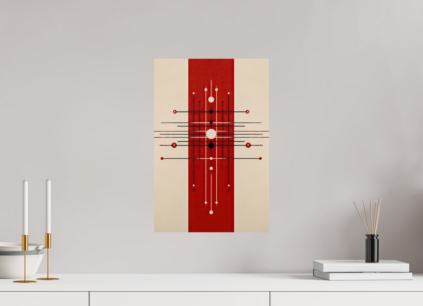 12 x 18.2″, Fine Art Print On Aluminum Dibond Red Line