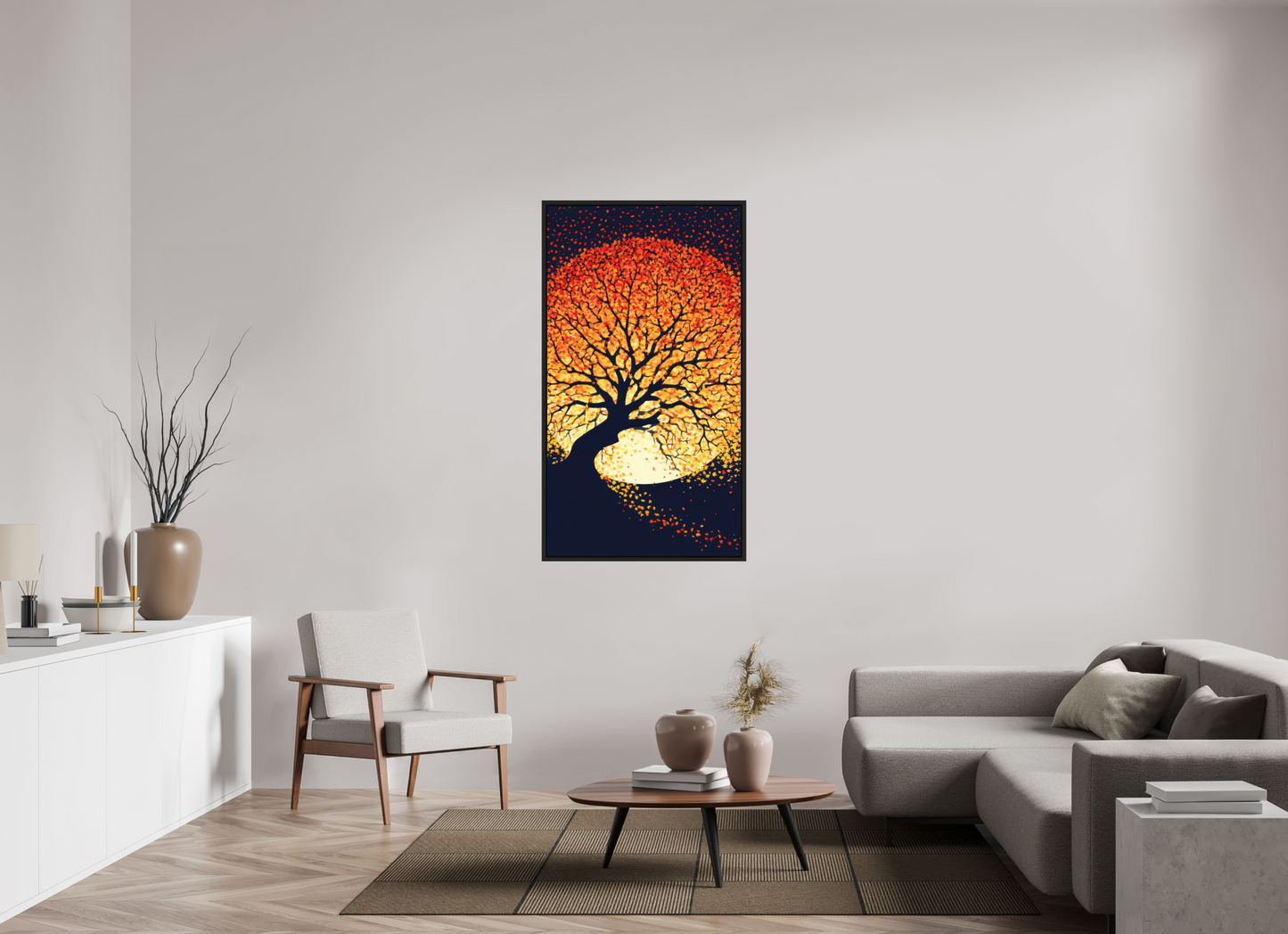 31 x 56″, Photo Print on Aluminum Backing with boarder Autumn Moon