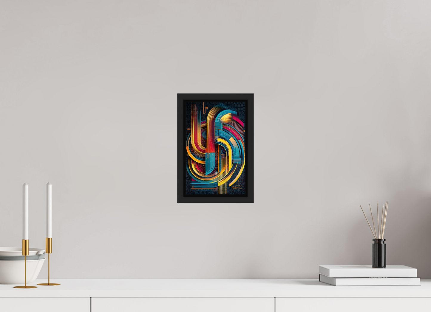 6 x 9.3″, Fine Art Print on Aluminum Dibond with Boarder Abstract Jazz 2