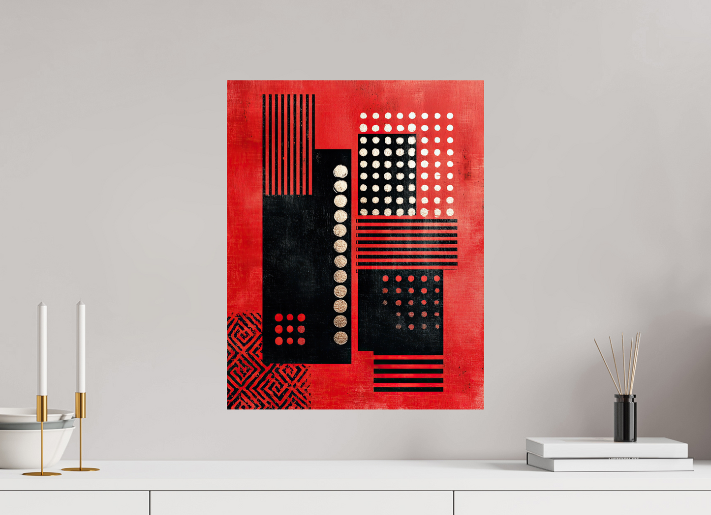 16 x 20.5″, Fine Art Print On Aluminum Dibond Abstract Barcode