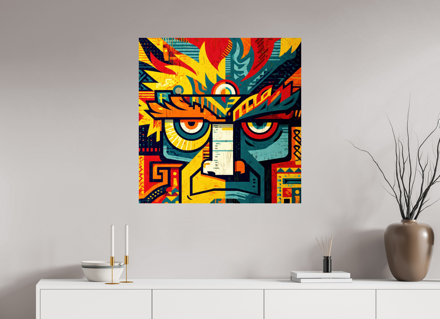 32 x 32.6″, Fine Art Print On Aluminum Dibond Urban Tribal 2