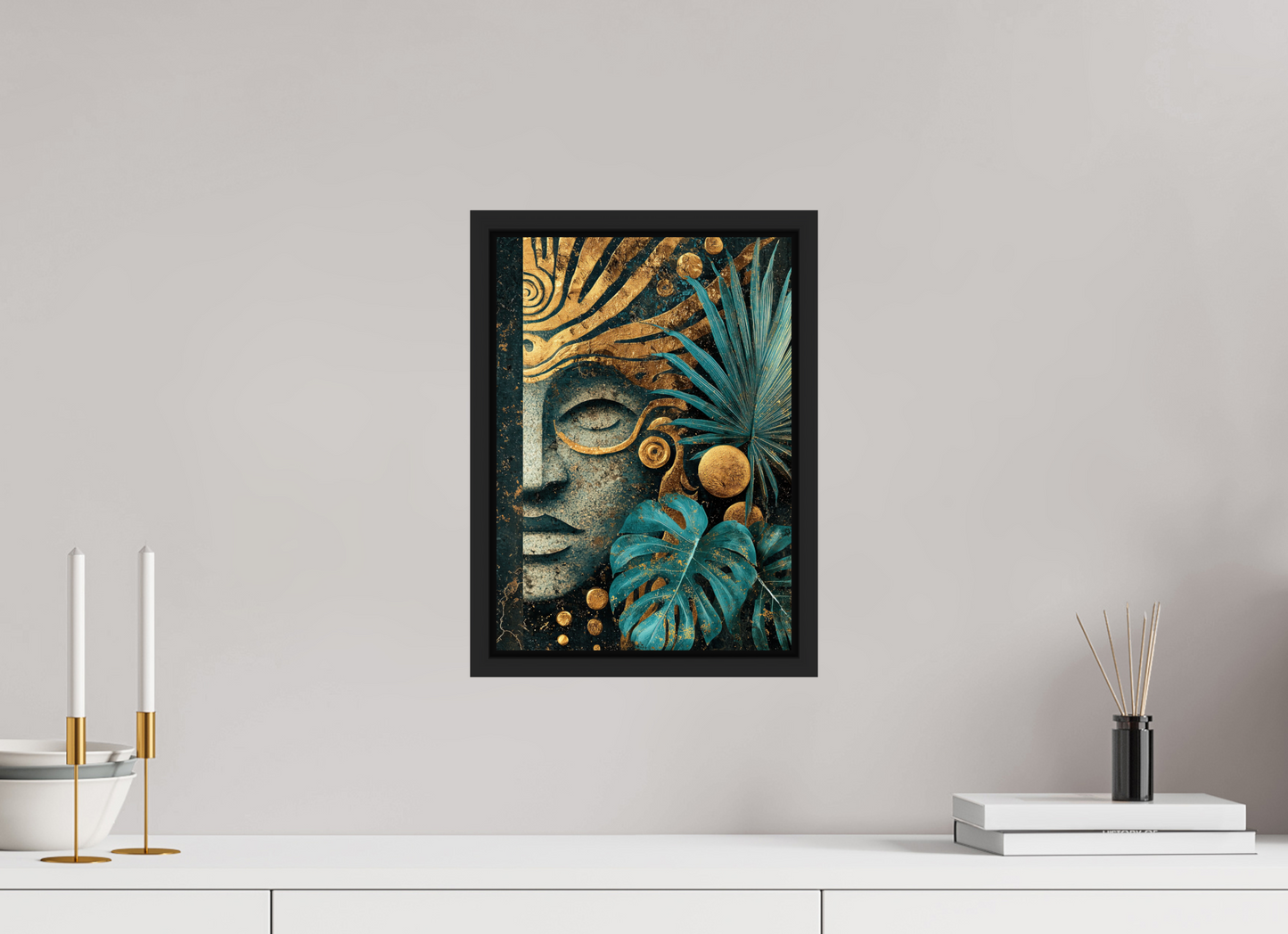 10 x 14″, Fine Art Print on Aluminum Dibond with Boarder Ancient Face 2