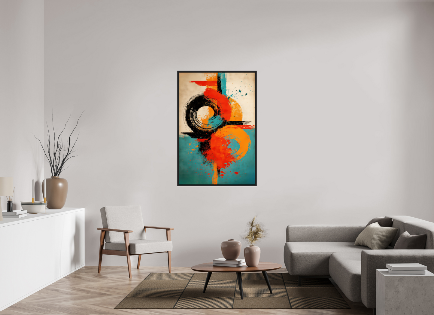 36 x 53.1″, Fine Art Print on Aluminum Dibond with Boarder Abstract Traffic Sign