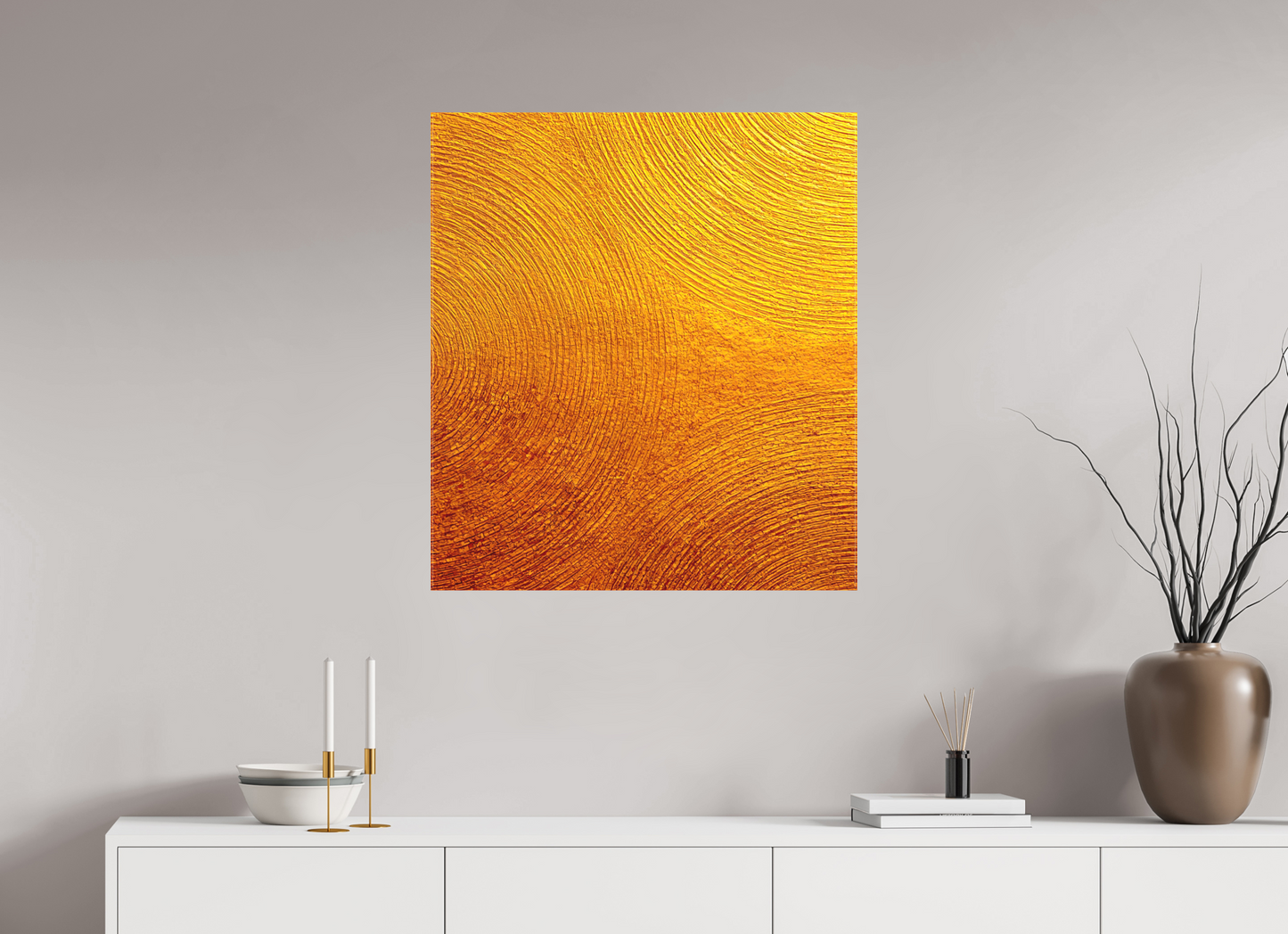 28 x 31.4″, Textile on Canvas Desert Circles
