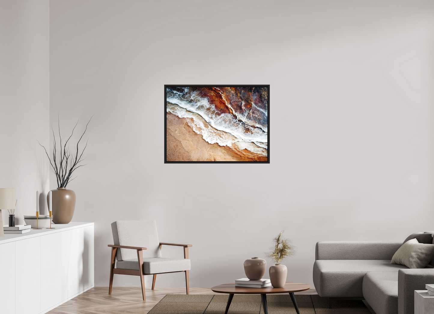 38 x 28″, Photo Print on Aluminum Backing with boarder Desert Water