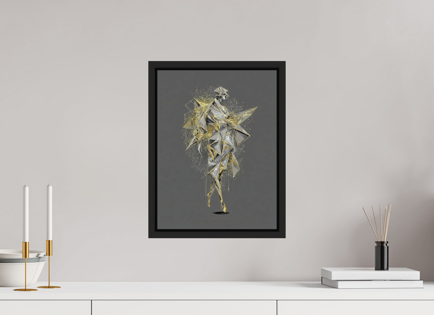 12 x 16″, Fine Art Print on Aluminum Dibond with Boarder Abstract Man