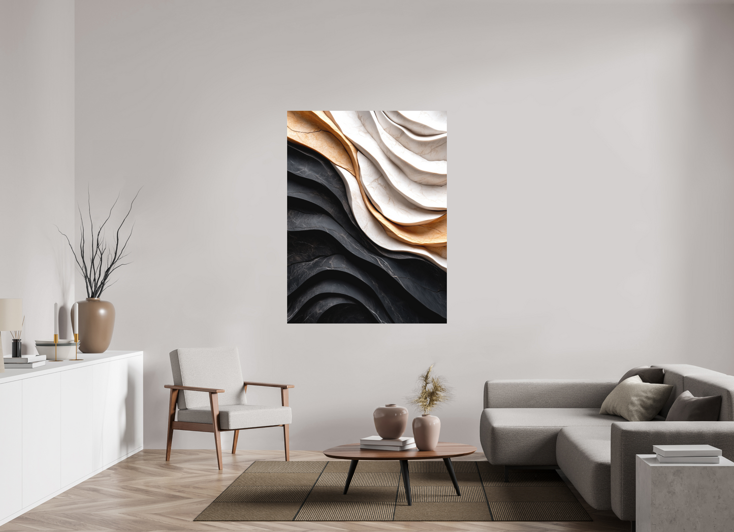 45 x 60″, Photo Print on Aluminum Backing Marble Wave